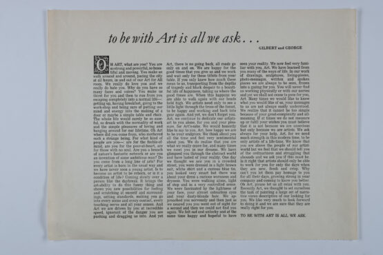 1970 TO BE WITH ART IS ALL WE ASK edition 9