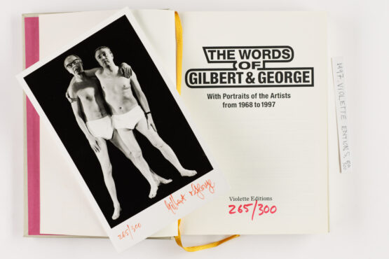 1987 THE WORDS OF GILBERT AND GEORGE NUMBERING PAGE WITH THE ACCOMPANY PORTRAIT