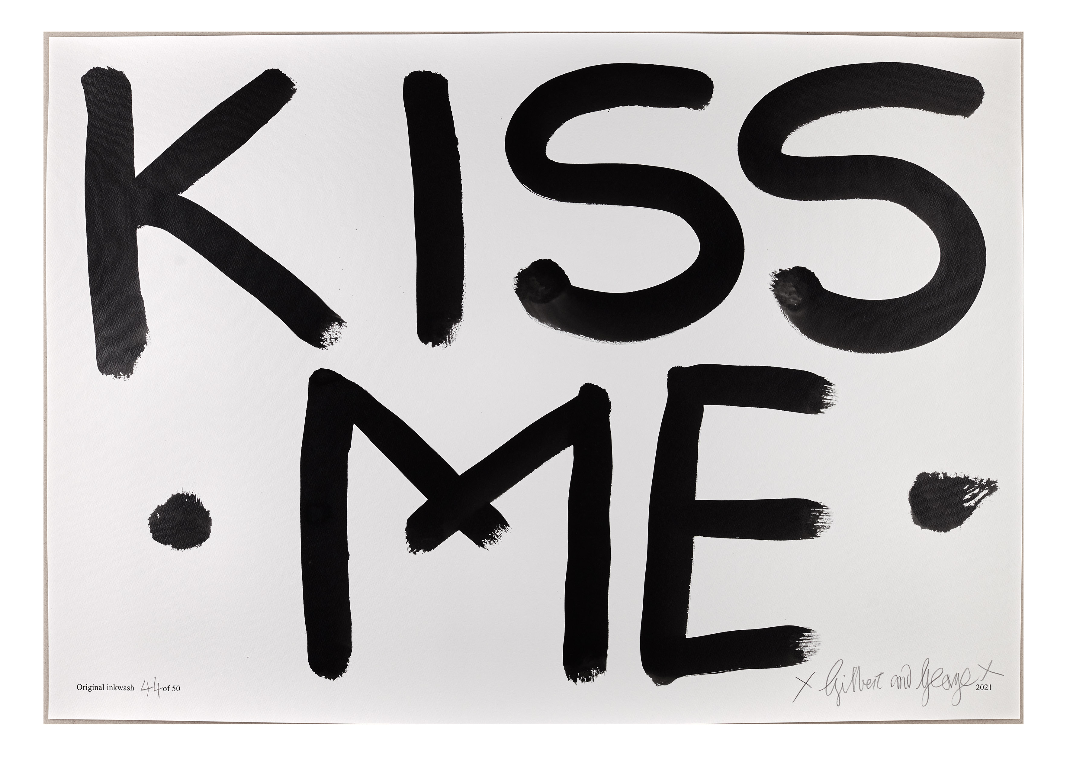 KISS ME (BLACK, EDITION OF 50) - THE GILBERT + GEORGE CENTRE